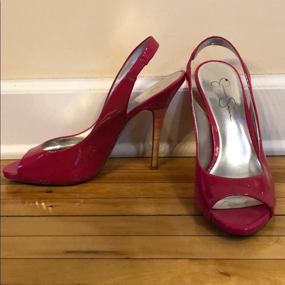 Jessica Simpson peep toe heels